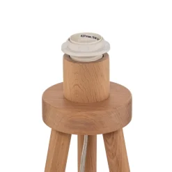 Gulvlampe Boho, treben creme-hvid/rattan