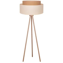Gulvlampe Boho, trebenet ecru/jute Højde 145 cm