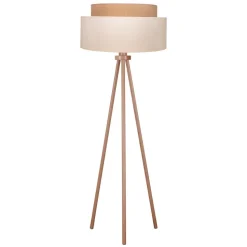Gulvlampe Boho, trebenet ecru/jute Højde 145 cm