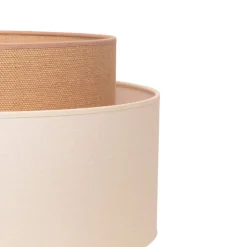 Gulvlampe Boho, trebenet ecru/jute Højde 145 cm