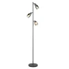 Gulvlampe Cadiz, sort/antracit, 3 lyskilder, højde 154 cm