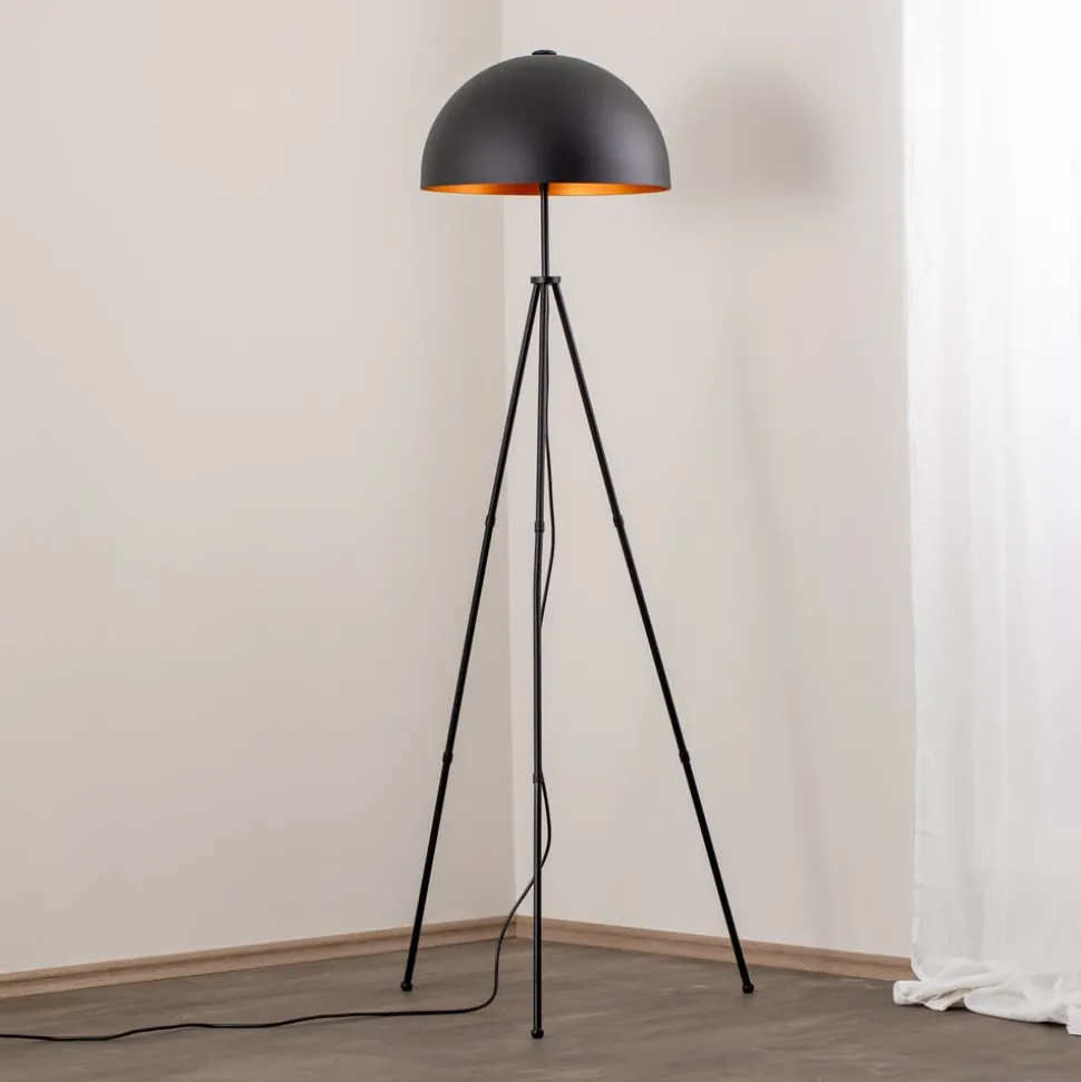 Gulvlampe Can-NT-113-1, sort metal treben, højde 170 cm