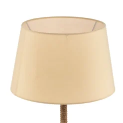 Gulvlampe Corda med stofskærm og tykt reb