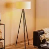 Gulvlampe Corralee i sort og hvid