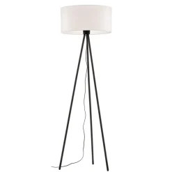 Gulvlampe Corralee i sort og hvid