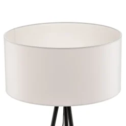 Gulvlampe Corralee i sort og hvid