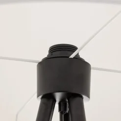 Gulvlampe Corralee i sort og hvid