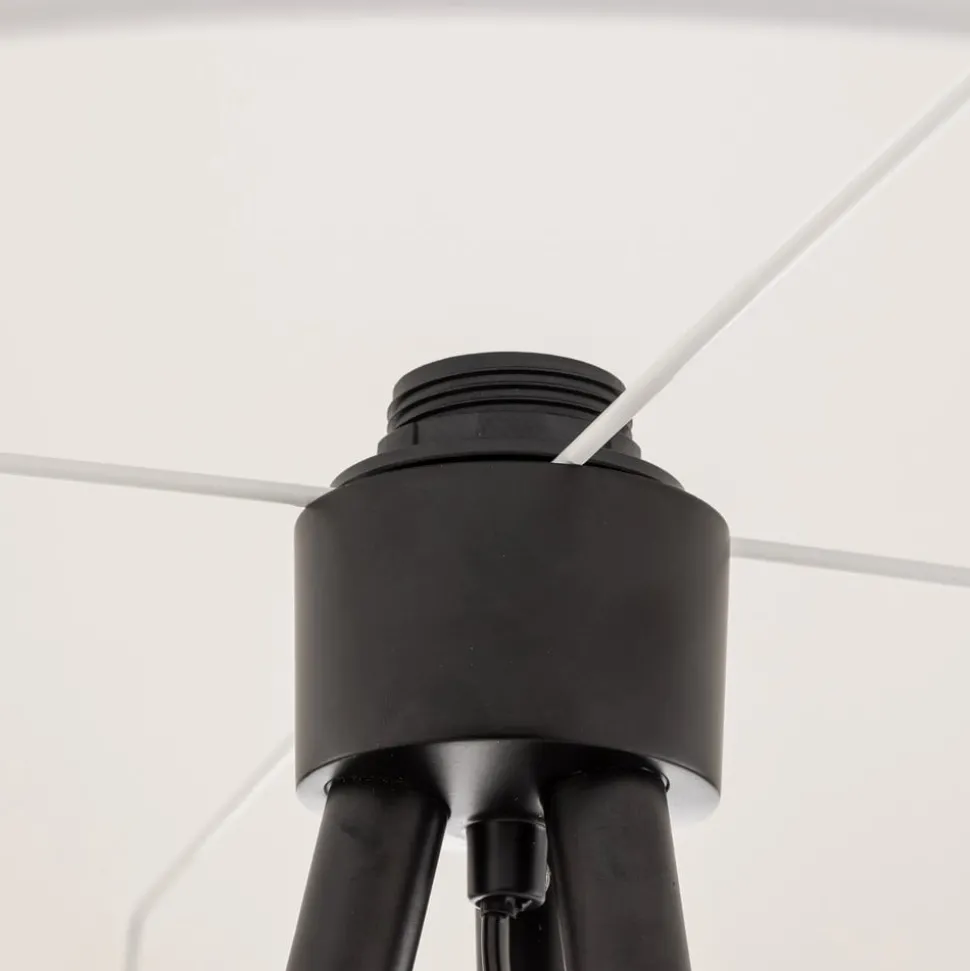 Gulvlampe Corralee i sort og hvid