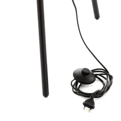 Gulvlampe Corralee i sort og hvid
