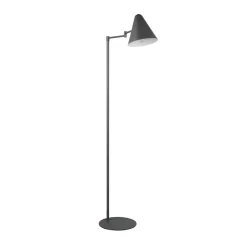 Gulvlampe Cosima, antracit, højde 126 cm, metal