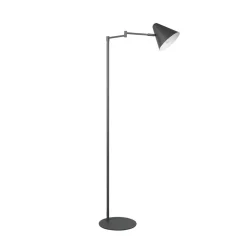 Gulvlampe Cosima, antracit, højde 126 cm, metal