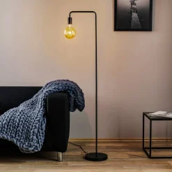 Gulvlampe Diallo uden skærm mat sort