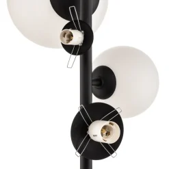 Gulvlampe Dione, 4 lyskilder, sort