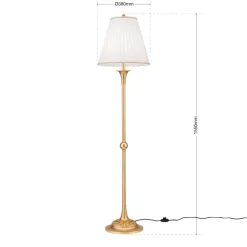 Gulvlampe Donata med plisséskærm