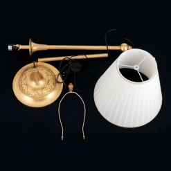 Gulvlampe Donata med plisséskærm