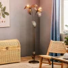 Gulvlampe Dubai i bladlook, 2 lyskilder, bronze