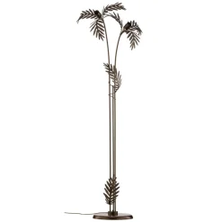 Gulvlampe Dubai i bladlook, 2 lyskilder, bronze