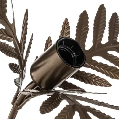 Gulvlampe Dubai i bladlook, 2 lyskilder, bronze