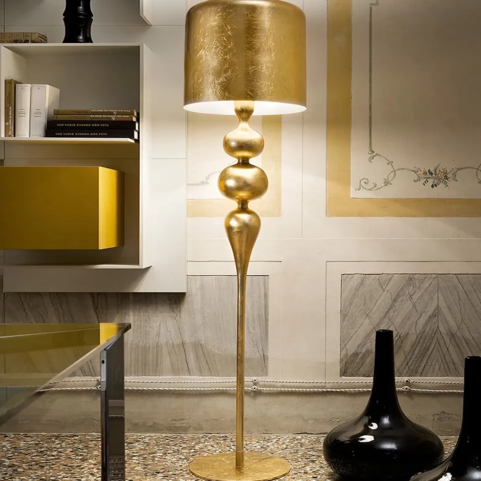 Gulvlampe Eva STL3+1, guld
