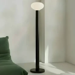 Gulvlampe Flo, grøn, højde 138 cm, 1 lyskilde, glas
