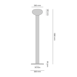 Gulvlampe Flo, grøn, højde 138 cm, 1 lyskilde, glas