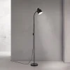 Gulvlampe Gili, sort mat, stål, højde 150 cm, E27