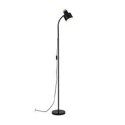 Gulvlampe Gili, sort mat, stål, højde 150 cm, E27