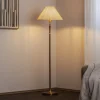 Gulvlampe HLM-9009-1E med tekstilskærm