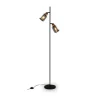 Gulvlampe 1486025 2 lyskilder skærme røgfarveglas