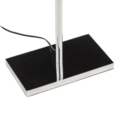 Gulvlampe Makani, krom, med muslingedekor