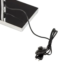 Gulvlampe Makani, krom, med muslingedekor