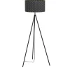Gulvlampe Marasales i tekstil, tre ben