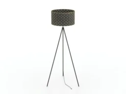 Gulvlampe Marasales i tekstil, tre ben