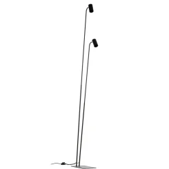 Gulvlampe Mono II, 2 lyskilder, sort