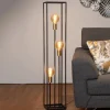 Gulvlampe Ruben, sort, tre lamper