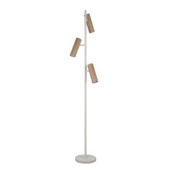 Gulvlampe Soka, brun/grå, højde 150 cm, metal, 3 lyskilder.