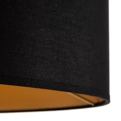 Gulvlampe Tago, treben, skærm sort/guld