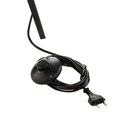 Gulvlampe Tago, treben, skærm sort/guld