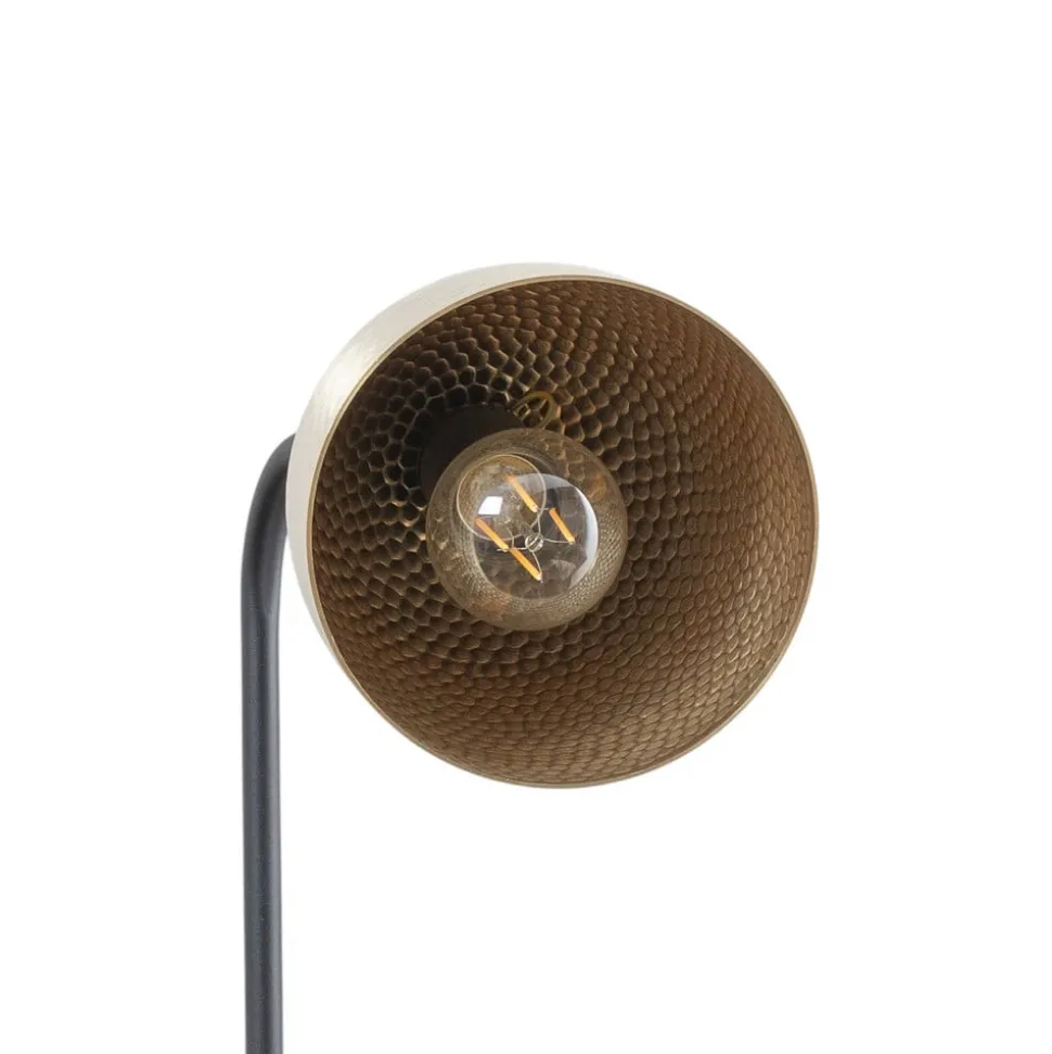 Gulvlampe Tattoo 4091 antik guld/sort, metal Højde 120 cm