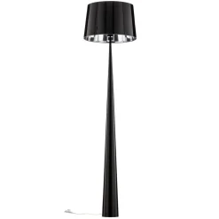 Gulvlampe Totem LS med krom-finish, sort
