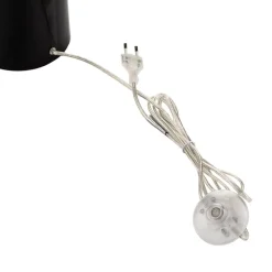 Gulvlampe Totem LS med krom-finish, sort