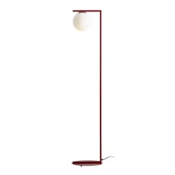 Gulvlampe Zac, opal/vinrød, 1 lyskilde