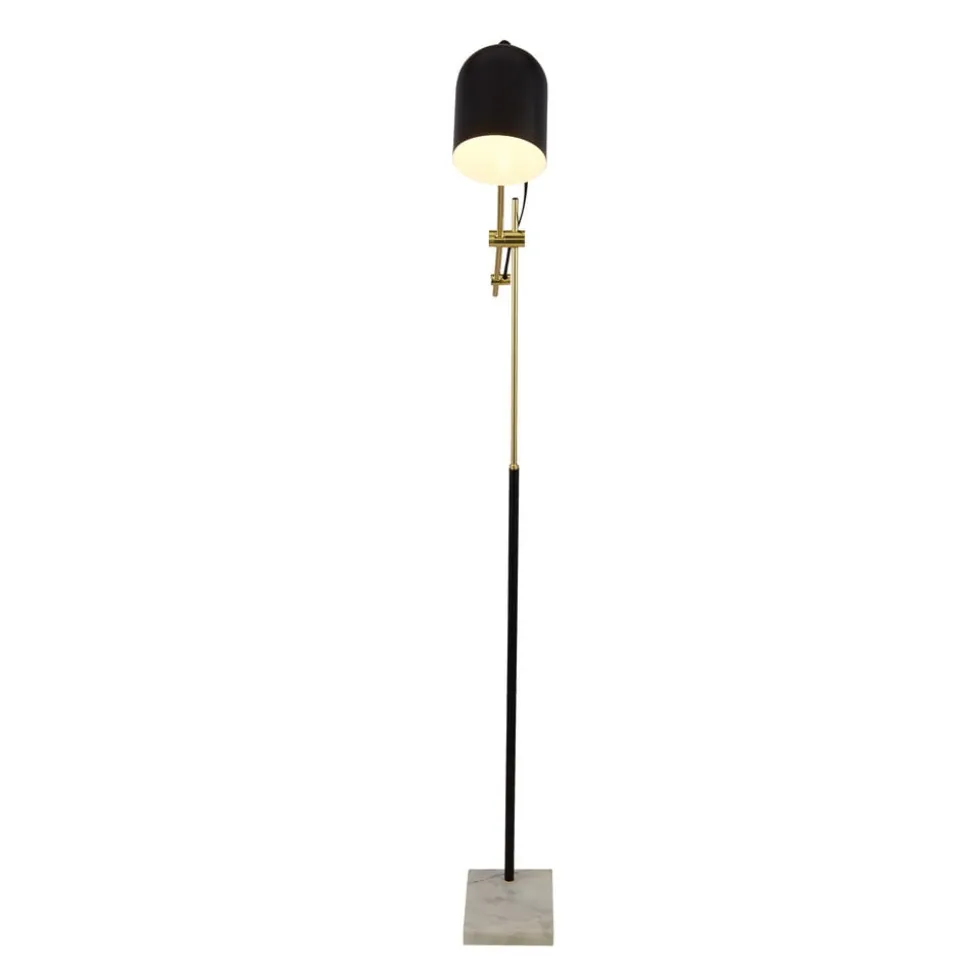 Gulvlampe Zaliha, sort/guld, metal, 120 cm, E27