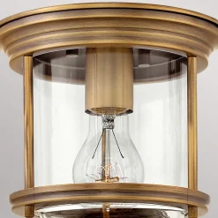 Hadrian Mini udendørs loftslampe, bronze/klar