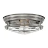 Hadrian udendørs loftslampe, antik nikkel/klar