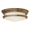 Hadrian udendørs loftslampe, bronze/opalhvid