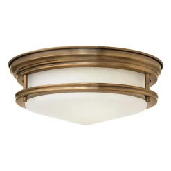 Hadrian udendørs loftslampe, bronze/opalhvid