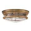 Hadrian udendørs loftslampe, bronze/klar