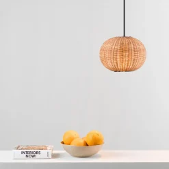 Haka pendellampe med rattan-skærm, Ø 25 cm