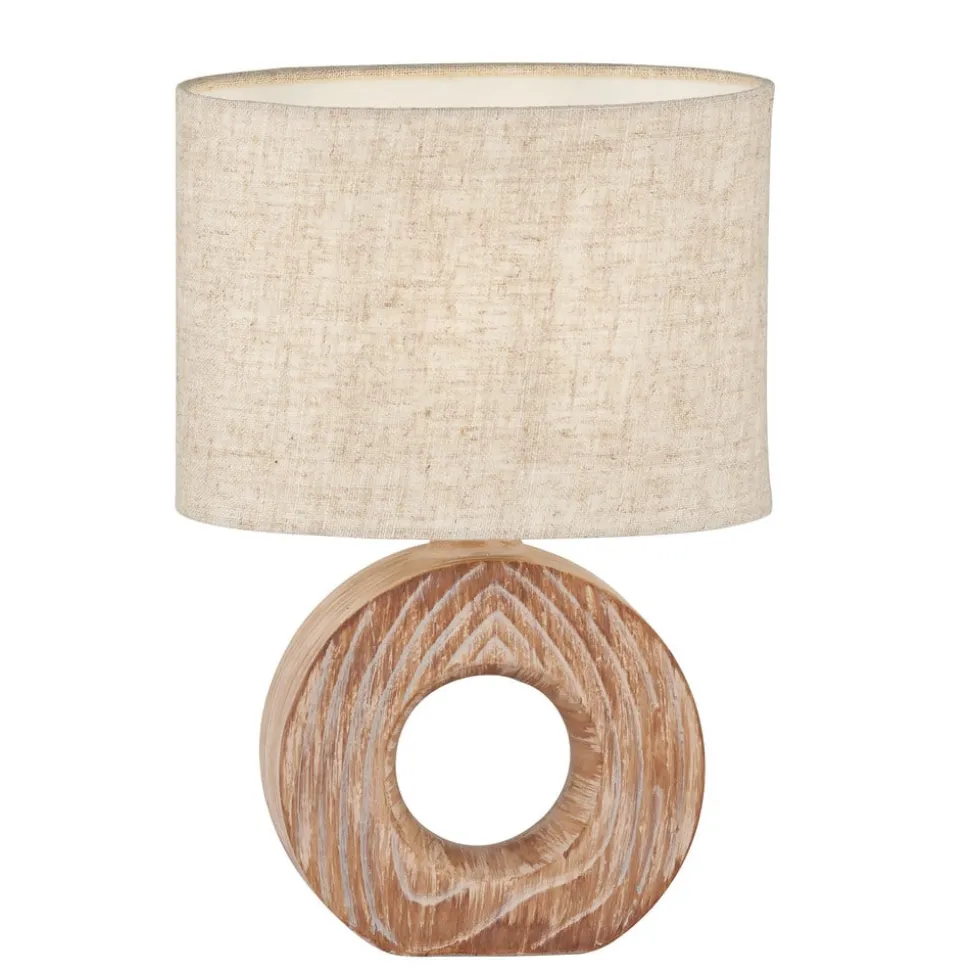 Hanke bordlampe, højde 31 cm, skærm sandfarvet